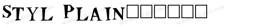 Styl Plain字体转换